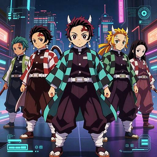 Futuristic Demon Slayer AI Interface