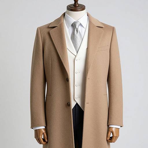 Stylish Man in Long Coat Outfit