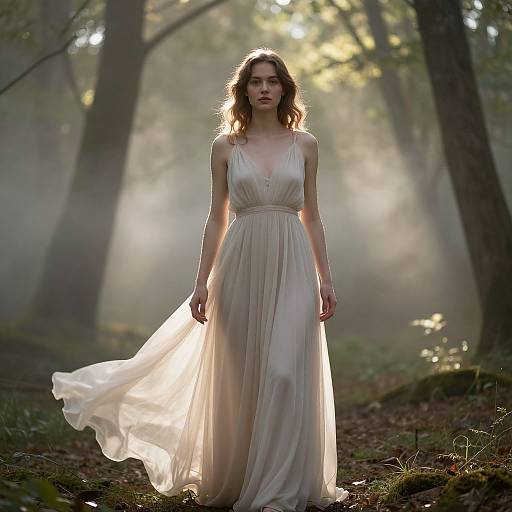 Ethereal Forest Model in Mist