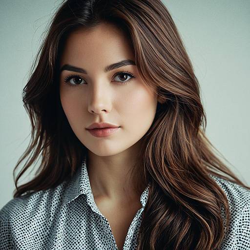 Portrait of Woman in Modern Blouse