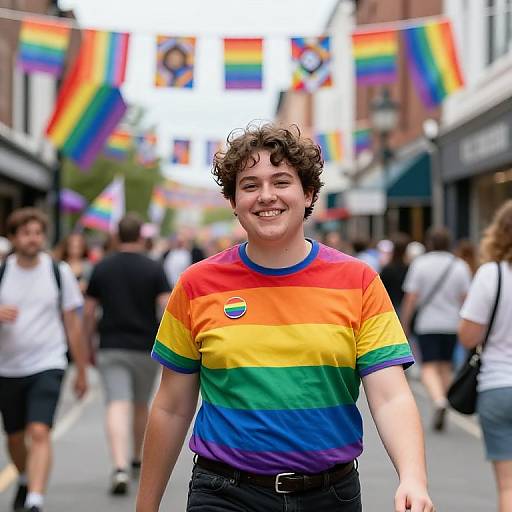 Pride Celebration on a Vibrant Street