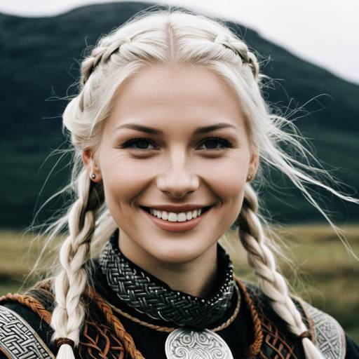 Elegant Nordic Viking Woman Portrait