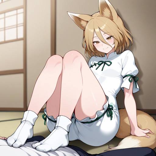 Charming Fox Girl with Blonde Hair