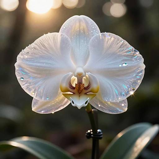 Iridescent Sapphire Orchid Macro