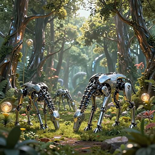 Robotic Wildlife in High-Tech Forest