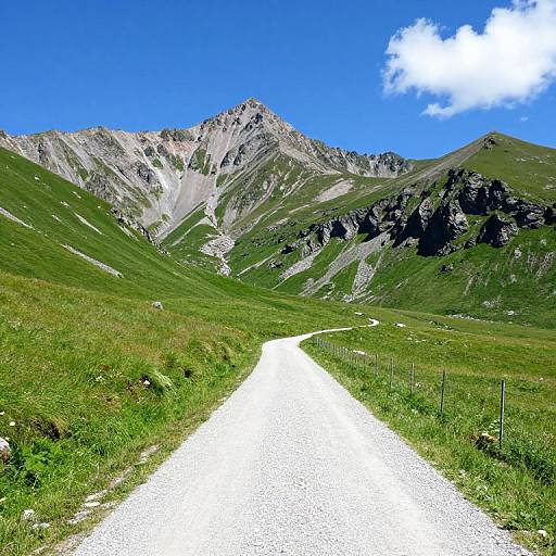 Vibrant Mountain Landscape with Road