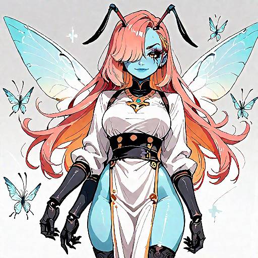 Smug Arthropod Anime Girl Portrait