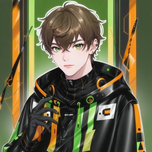 Illustration of Alban knox, nijisanji in the style of Machi (7769)