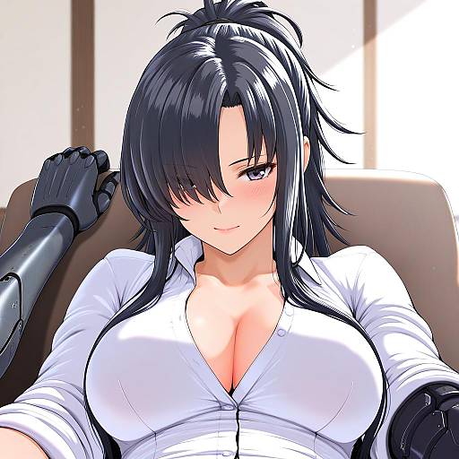 Illustration of Angelia (girls' frontline), girls' frontline in the style of Nanahime