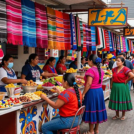 Vibrant Latin Market Scene