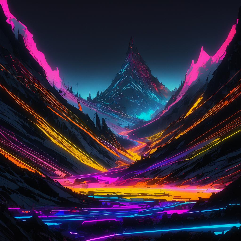 Surreal Neon Landscapes of Ashen Highlands