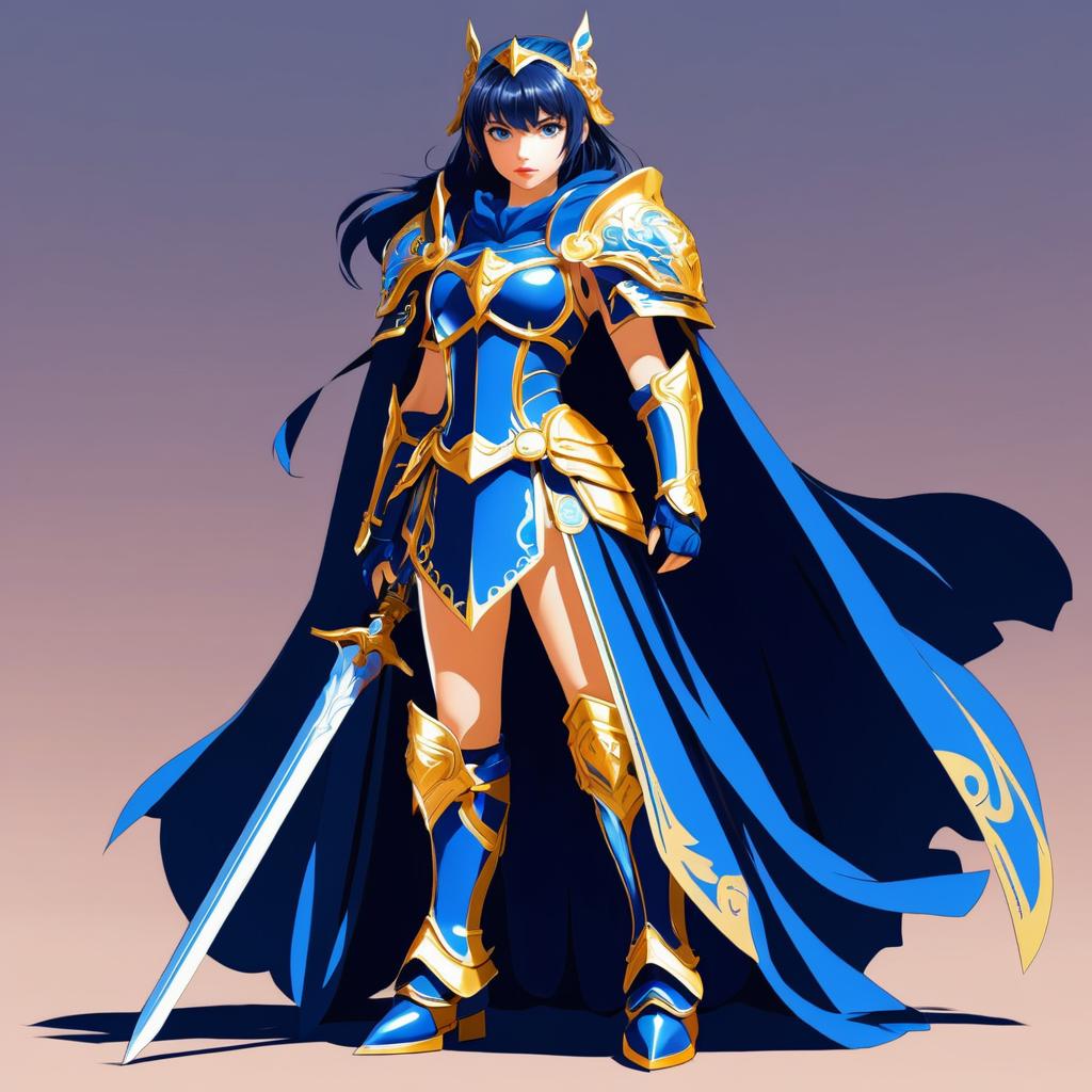 Warrior Princess Anime Portrait in Armor