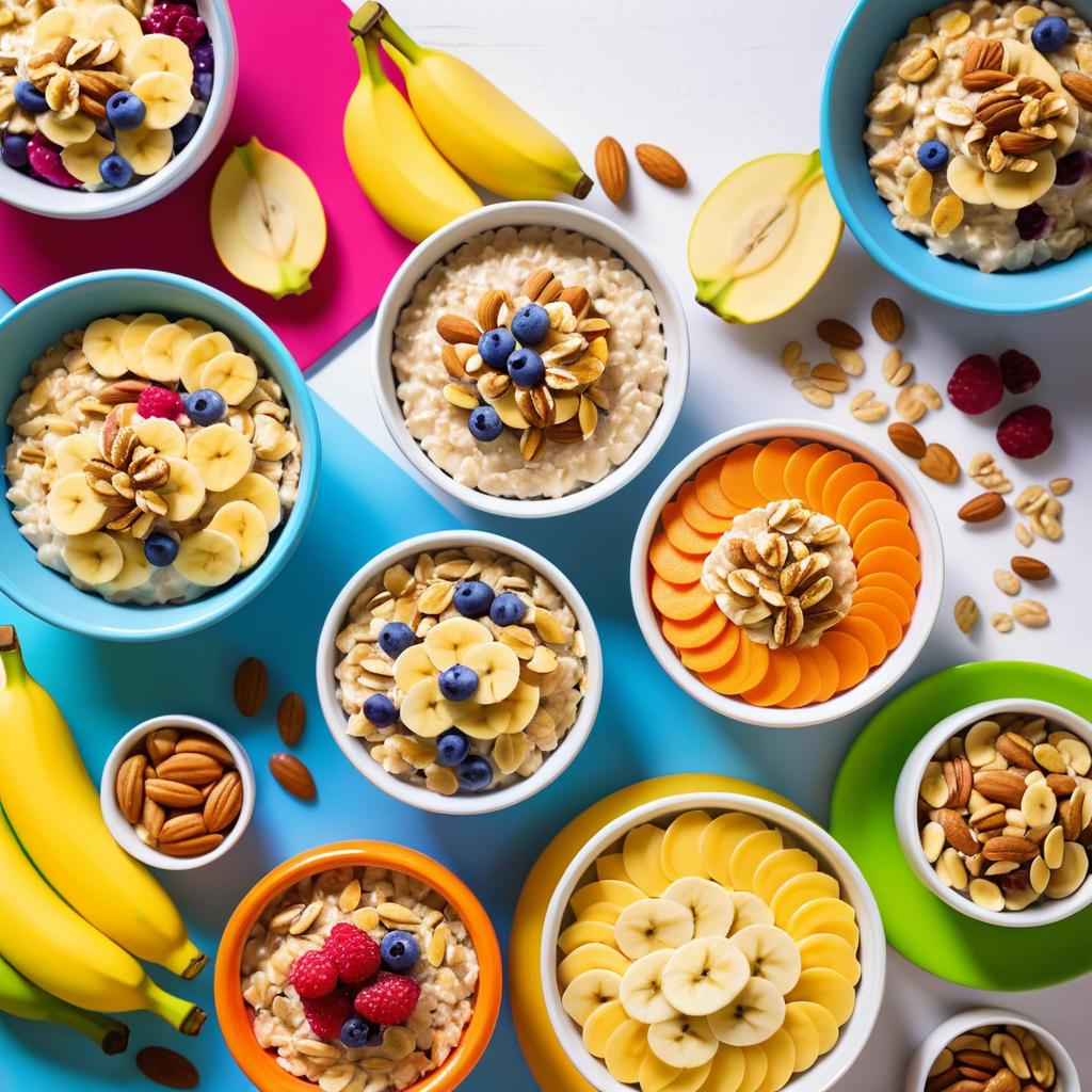 Vibrant Breakfast Spread with Oatmeal