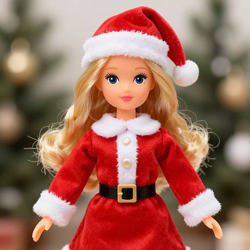 Female Blonde Santa Claus Doll