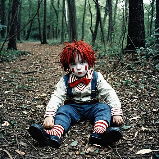 Raggedy Andy Costume Boy in Woods