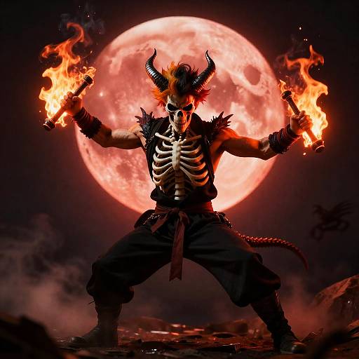 Glowing Two-Tone Ninja Demon Duel