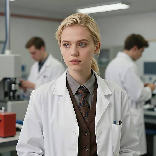 Young Female Scientist in Lab Coat