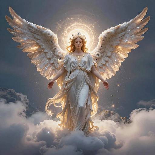 Celestial Angel with Many Eyes
