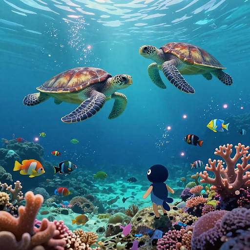 Enchanting Underwater Studio Ghibli Scene