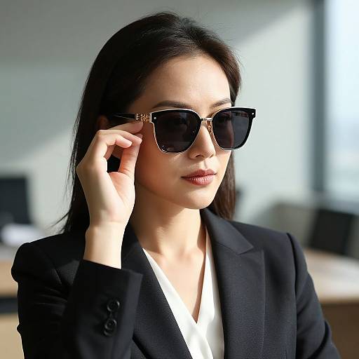Confident Businesswoman with Sunglasses