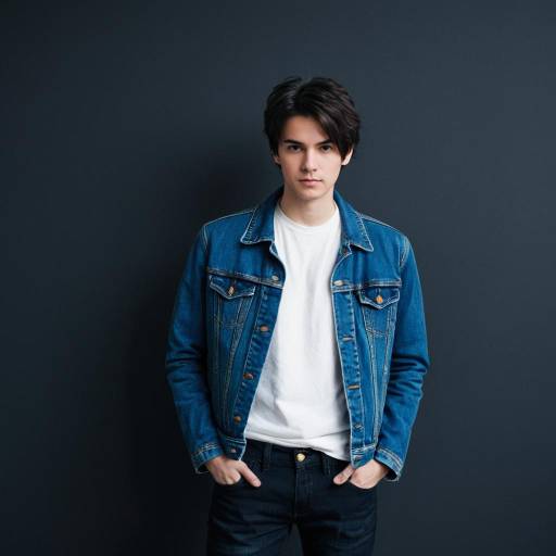 Young Male in Blue Denim Jacket