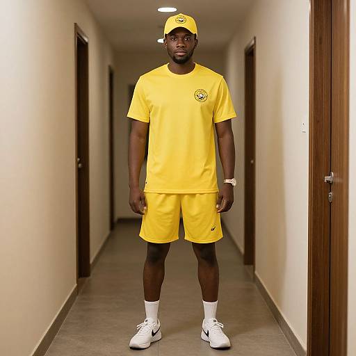 Man in Yellow Sports Day Outfit