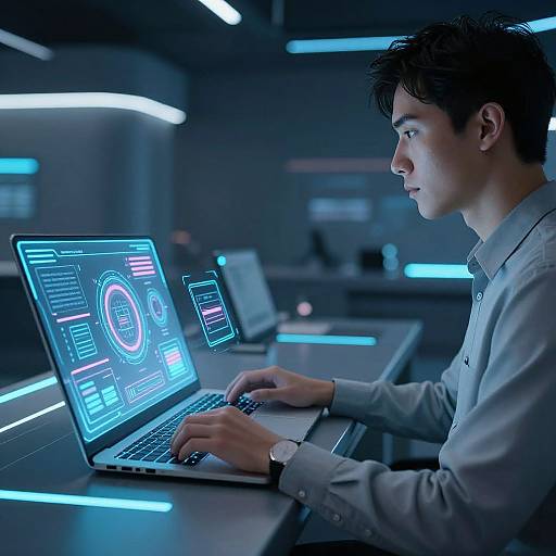 Futuristic Digital Exam Interface