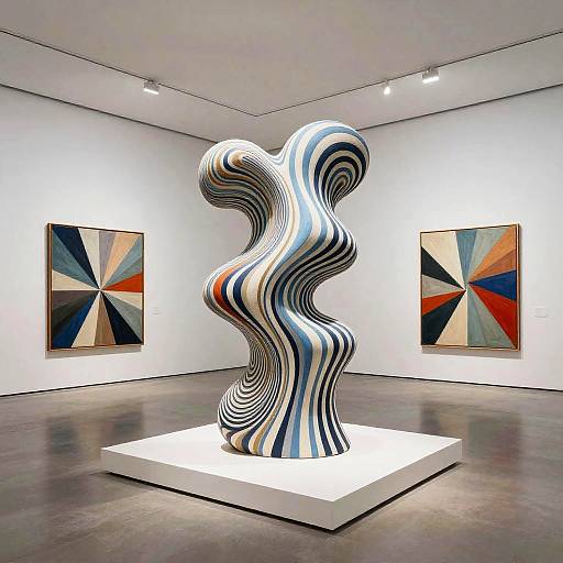 Futuristic AI Art Gallery Showcase