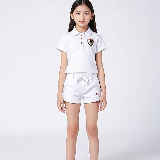 Girl Wearing White Striped Shorts