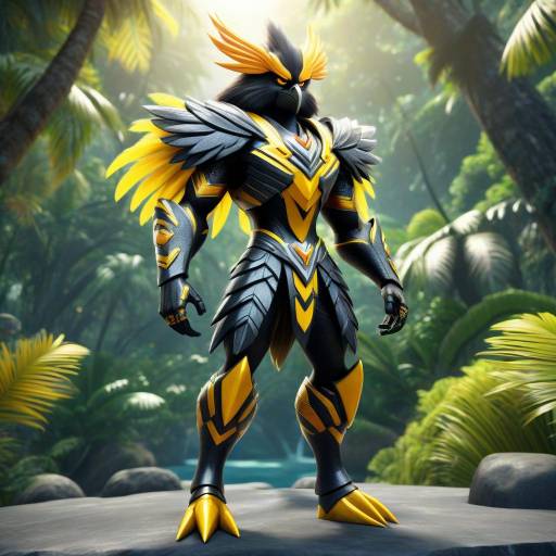 Cinematic 3D Humanized Tapu Koko Render Cinematic 3D Humanized Tapu Koko Render