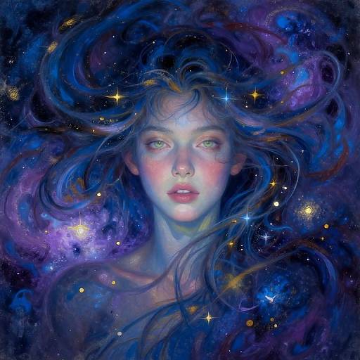 Cosmic Fantasy Portrait of Woman