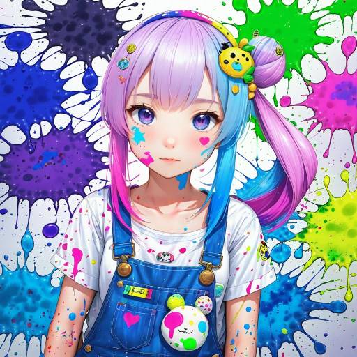 Illustration of Airani iofifteen (1st costume), hololive in the style of Nakabayashi zun