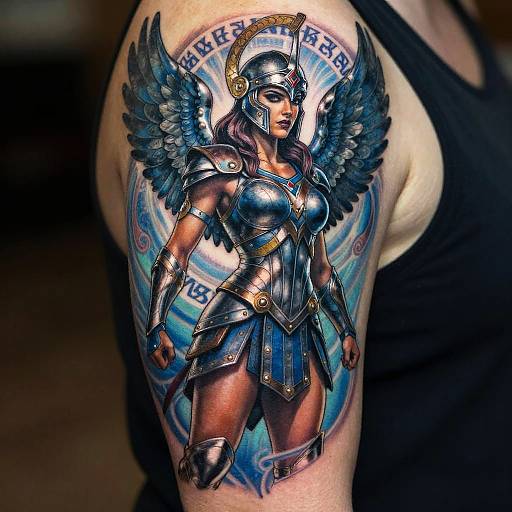Marvel-Inspired Valkyrie Tattoo Design