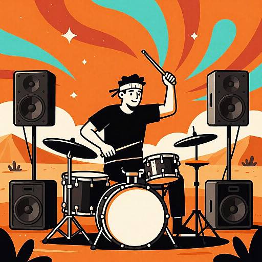 Dynamic Drummer at Desert Festival