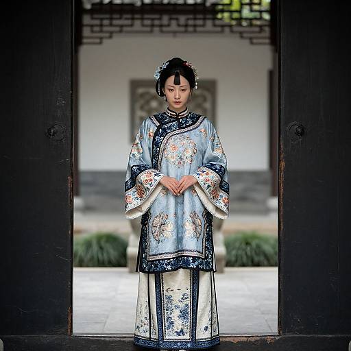 Traditional Chinese Woman in Dress