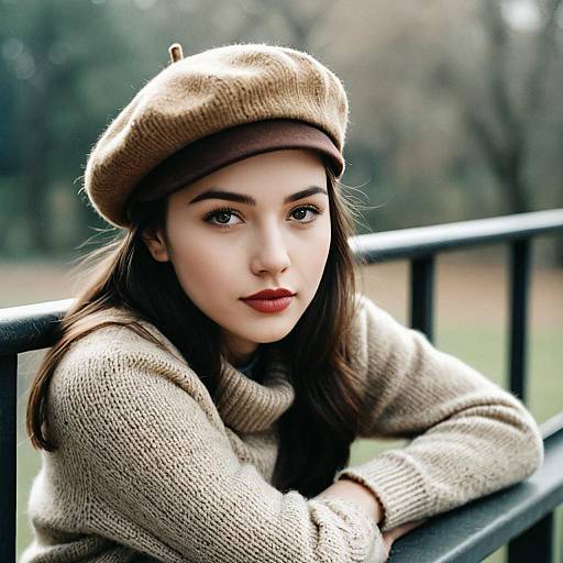 Soft Portrait of Young Woman Outdoors