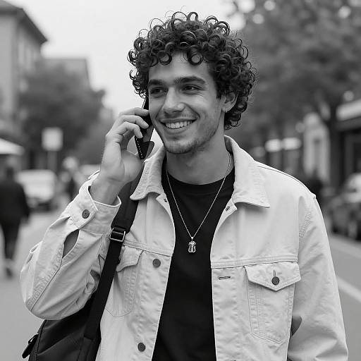 Smiling Young Man in Urban Setting