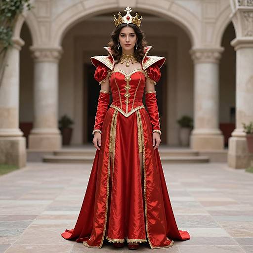 Fire Queen in Red and Gold Costume