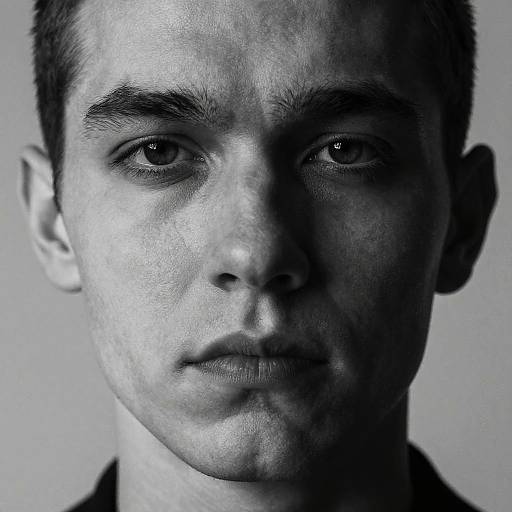 Dramatic Black and White Portrait