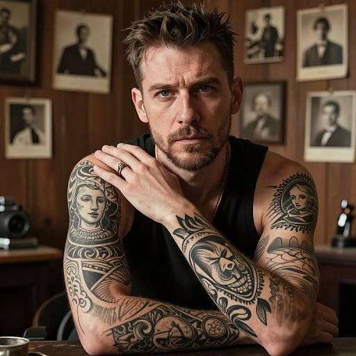 Hyperrealistic Tattoo Artist Portrait