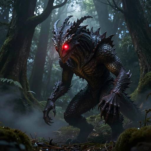 One-Eyed Creature in Enchanted Forest