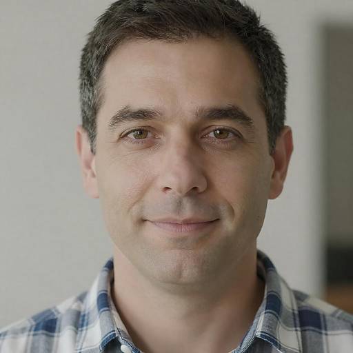 Close-Up Portrait of Middle-Aged Man