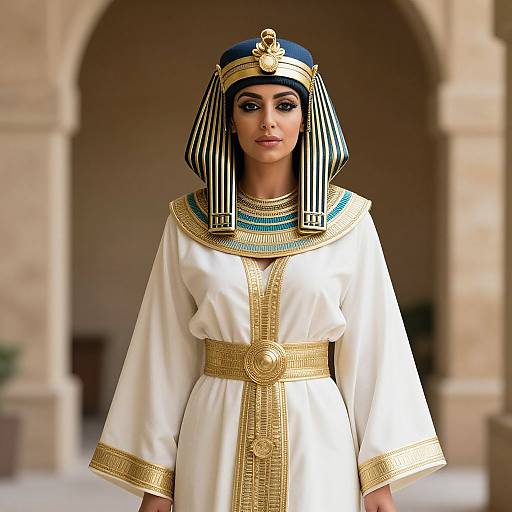 Woman in Egyptian Costume Pose