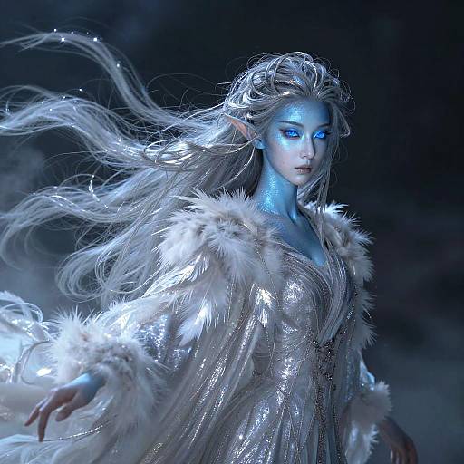 Ghostly Wind Dancer with Silver Threads