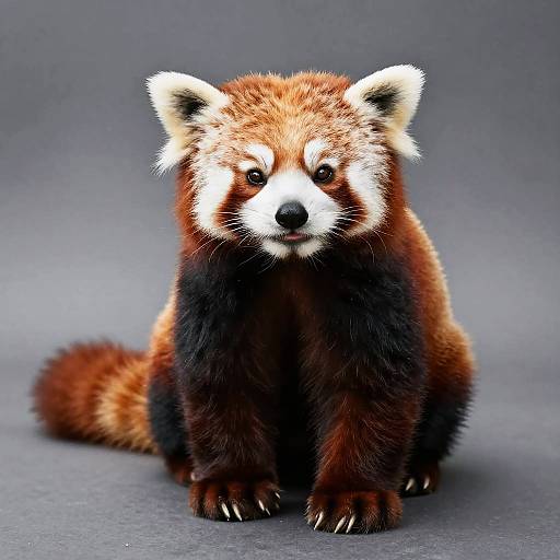 Relaxed Muscular Red Panda Portrait