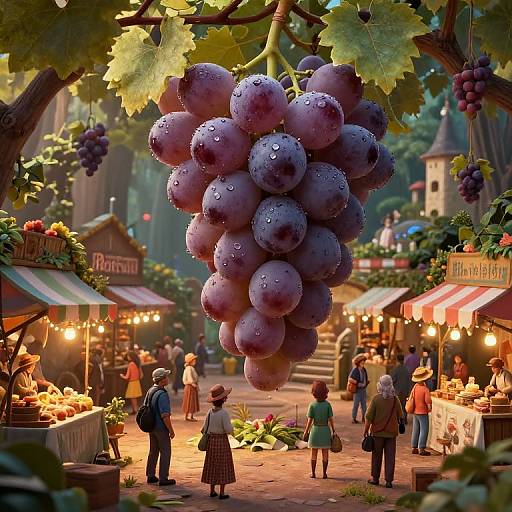 Giant Grape in Fantasy Market