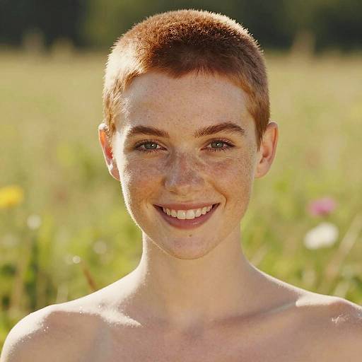 Confident Ginger in Sunlit Meadow