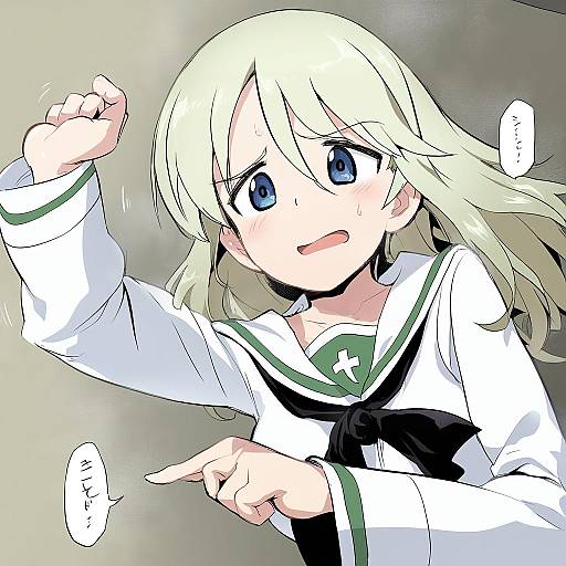 Illustration of Anzai romi, girls und panzer in the style of Gemu555