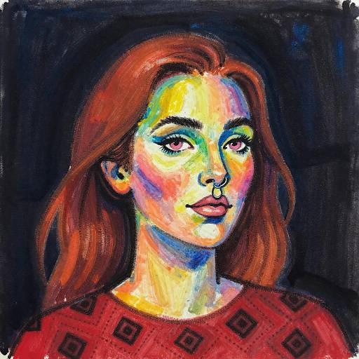 Colorful Abstract Portrait of a Woman