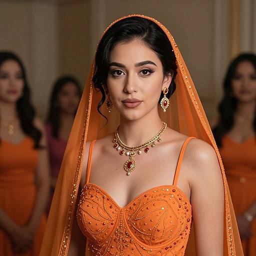 Elegant Bridal Party Solo Portrait